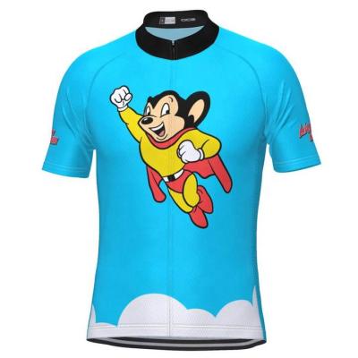 China Factory Supply Cartoon Mouse Breathable Short Sleeve Bicycle Cycling Wear For Ladies for sale