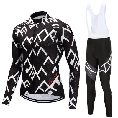 China Other JIUSI Customized Black Color Unisex Long Sleeve Cycling Tank Top And Pants Set Sport Cycling Wear for sale