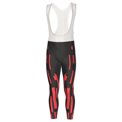 China Other Wear Popular Red Bib Stripe Custom Cycling Pants Long Fit Comfortable Plus Size Cycling Pants for sale