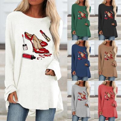 China Compressed Plus Size Women's Clothing Autumn Winter New Women's Long Sleeve Cartoon Printing Sportswear American for sale