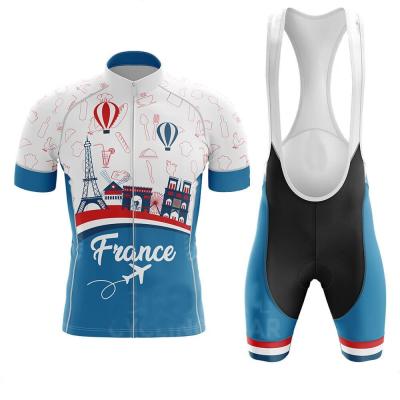 China New Breathable France Flag Pattern Clothing Summer Uniform MTB Cycling Bikes Breathable Quick Dry Mountain Cycling Tank Top for sale