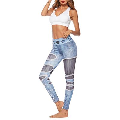 China Plus Size Fitness And Yoga Use HOPEUP Tights Women Gaiters High Quality Fitness Sports Print Yoga Pants for sale