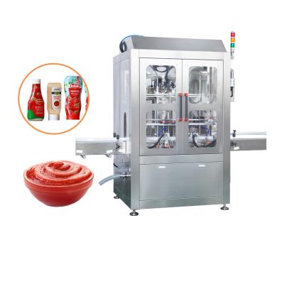 China Automatic PET Plastic Bottle Glass Jar Tomato Paste Chili Sauce Filling Equipment for sale