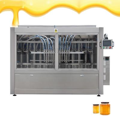 Chine Machine de remplissage de miel à piston à servomoteur automatique ligne de distribution de miel avec contrôle PLC à vendre