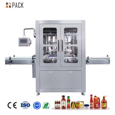 China Pet Plastic Bottle Tomato Sauce Bbq Hot Sauce Bottling Equipment Mayonnaise Peanut Butter Filling Machine for sale