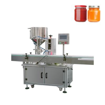 China Npack Máquina automática de llenado de líquido para botellas de salsa caliente con servomotor de pistón con mezclador en venta