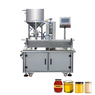 China Npack Máquina automática de llenado de frascos de vidrio con una sola boquilla de mermelada de miel de pasta de bomba para frascos en venta