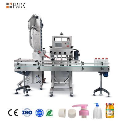 China Máquina de apretamiento de tapa de rosca de botella de plástico lineal con servomotor automático en venta