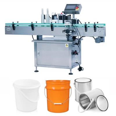 China Automatic Drum Pail Container Big Bucket Adhesive Sticker Labeling Machine à venda