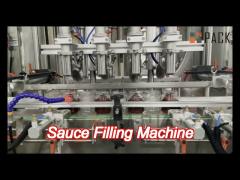 automatic piston pump hot sauce paste jars viscous food filling machine