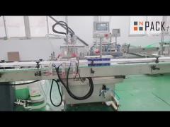  2 nozzle liquid  bottle filling machine fully automatic tin can production line 