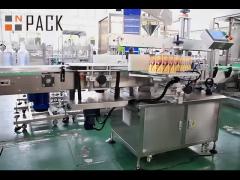 Double side automatic plastic bottle labeling machine glass round flat square bottles for lotion cos