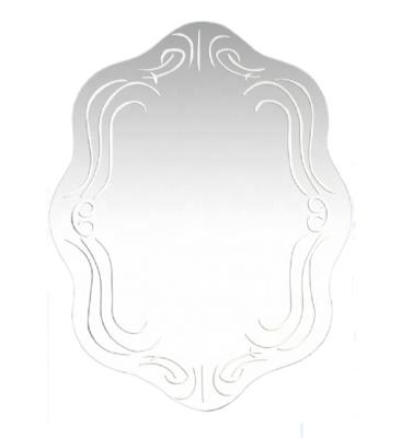 China Hangzhou Modern Modern Design Engraved Makeup Mirror Bathroom Wall Mirror for sale