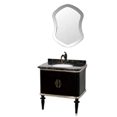 China Hangzhou Modern Modern Bathroom Vanity Stainless Steel Bathroom Furniture Vanity Unit With Single Sink for sale