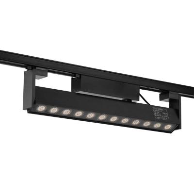 China Modern Black White Linear Track Light Square 12w 24w Clothing Store Rail Lighting Design 3wire Linear Track Light for sale