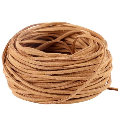 China Factory Wholesale Eco - Friendly Flat Cow Leather Laces Cord for sale