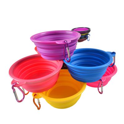 China Viable Silicone Folding Portable Accompanying Dog Teddy Dog Food Pet Bowl Outdoor Travel Small for sale