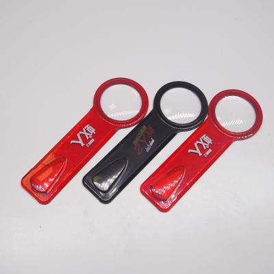 China For Marker With Ruler Promotion Customized Plastic Logo Marker Magnifying Read Glass With Ruler for sale