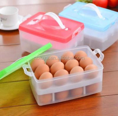 China Freshness Preservation Plastic Egg Packaging Box With Double-Decker for sale