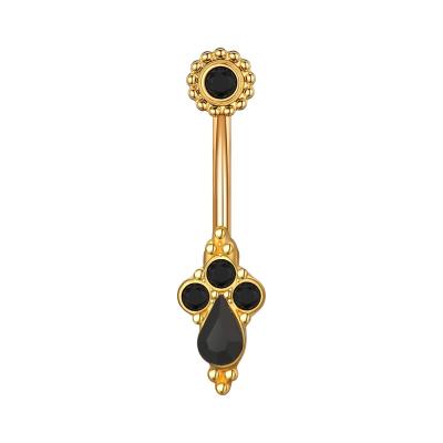 China FASHIONABLE Crystal Belly Button Rings Navel 14G Belly Piercing Jewelry For Women Beach Belly Navel Rings 316L Umbilical Nail for sale