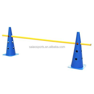 China PP 48cm Football Forming Mark Cones Roadblock Plastic Sports Training Marker Cones With Holes for sale