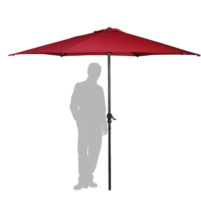 China Eco-freindly Large Umbrellas 6pcs Patio Umbrella Ribs Outdoor Parasol Umbrellas With Crank for sale