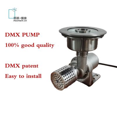 China Commercial buildings the latest DC24V DMX512 variable speed programmable water fountain pump with led fountain light dmx512 for dry water fountain for sale