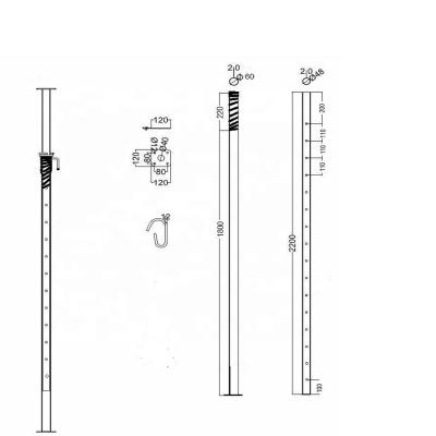 China Modern Hi-load adjustable steel prop in galvernized, electrostatic power spraying for sale