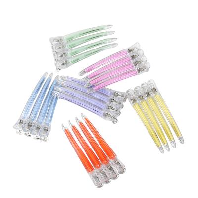 China Japan stainless steel hair salon colorful alligator hair clips and Korean style fashion women crystal hairpin for sale