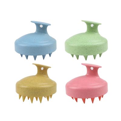 China Round Silicone Head Massager Shampoo Scalp Massage Brush Hair Wash Comb Body Shower Brush Bath Massager Brush for sale