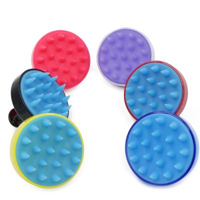 China Nondisposable Custom Logo Silicone Head Massager Shampoo Scalp Massager Brush Massage Shampoo Brush Shower Scrubber for sale