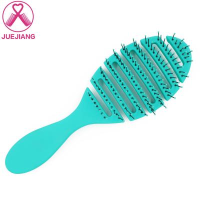 China Salon Brush Hair Scalp Massage Hair Brush Vet High Quality Plastic Detangling Curly Hair Brush Best For Salon for sale