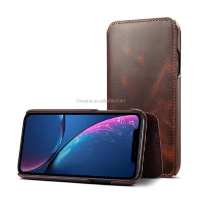 China Fashionable Custom Genuine Leather Luxury Wallet Phone Case Cover For iPhone Xs Max iPhone Xs Max for sale