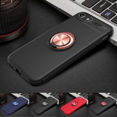 China Magnetic Kickstand Fashion Ring Holder Stand Soft Shockproof Tpu Cover Case For Apple iphone X 6G 7G 8G Mobile Phone for sale