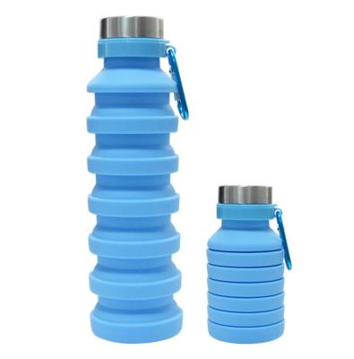 China Collapsible Custom Design Wholesale Collapsible Silicone Bicycle Outdoor Sports Water Bottle for sale