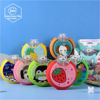 China Sustainable Fashion Silicone Protect Cover Tritan Kids Plastic Donut Water Bottles With Custom Logo for sale