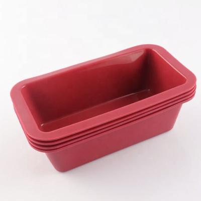 China Viable Wholesale Cake Mold Rectangular Silicone Bread Baking Pan Household DIY Baking Supplies Toast Mold for sale