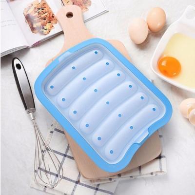 China Sausage Making Mold DIY Non Stick Children's Hot Dog Baking Mold Silicone Sausage Making Mold for sale