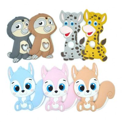 China Eco-friendly Silicone Teething Chewing Animal Pendant Panda Baby Silicone Teether for sale