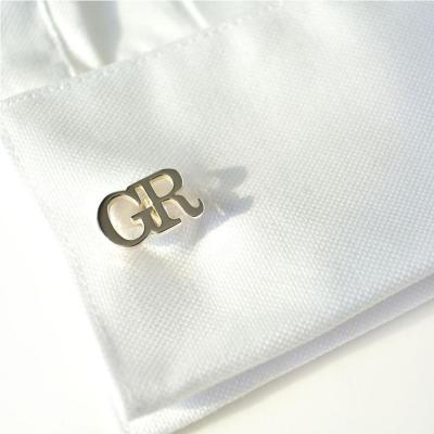 China Original ALLOY Wholesale Two Cuff Links Personalized Silver Cufflinks OEM for sale