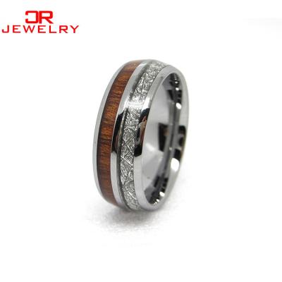 China New Design Fashion Trend Insert Meteorite Ring and Tungsten Wood for sale