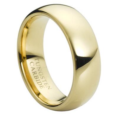 China Factory Wholesale Cheap Price Design Tungsten Carbide Wedding Rings Classic White 8mm Mens Gold Plating For Couples for sale