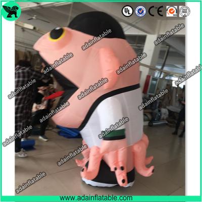 China Holiday Parade Inflatable Cartoon Costume Walking Inflatable Monster Moving Fish Mascot for sale