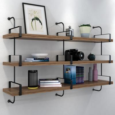 China Viable Customize DN15 20 & 25 Rack Cast Iron Wall Mounted Black Floating Shelf Brackets For Home Decorative for sale