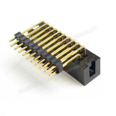 China PCB DIP 2.54 Mm 180 Degree 20 Pin SMT Box Header PCB Male Connector for sale