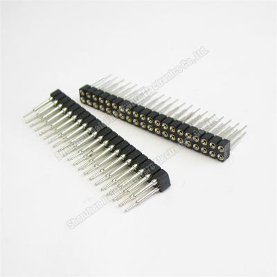 China 2x20P PCB Double Row 40 Pin Connector Round Female Pin Header IDC IC SUP Socket for sale