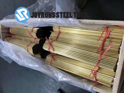 China tubos inconsútiles de cobre amarillo fríos de cobre amarillo de aluminio de los tubos ASTM B111 C68700 Drawning de 24mm*1m m en venta