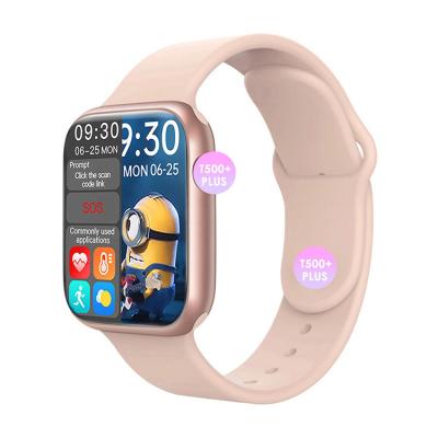 China Touch Screen 1.75 Inch t500 Plus Tracking Smart Watch Series 6 2021 Reloj Smart Watch t500 Pro Fitness for sale