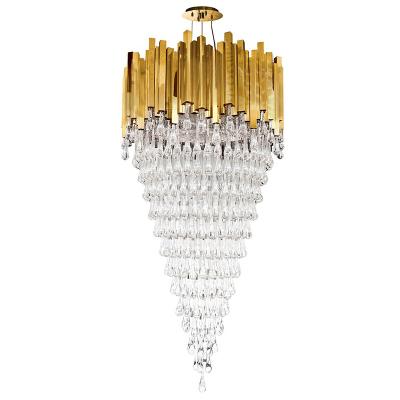 China Modern classic empire style pendant light basket chandelier ceiling luxury crystal led empire chandelier light for sale