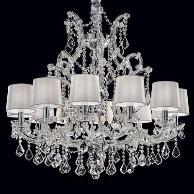 China Classic Goldenc Hotel Chandeliers Larger Size Modern Brass Crystal Pendant Lights and Crystal Pendant Lights for sale